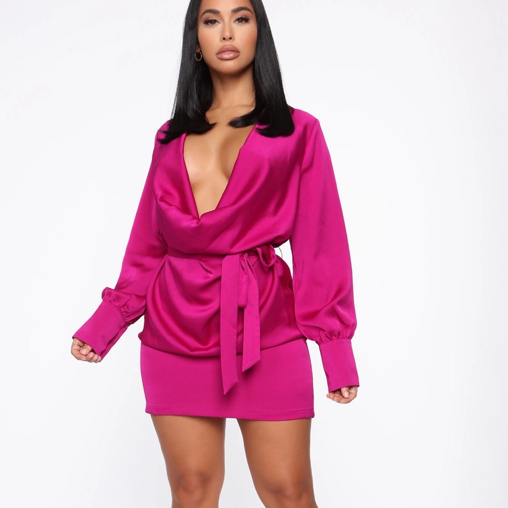 Fashion Nova Magenta Dress